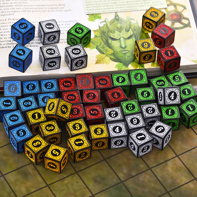 Board Game Dungeons And Dragons - 10PCS/Set Acrylic Dice Set D6 Carved