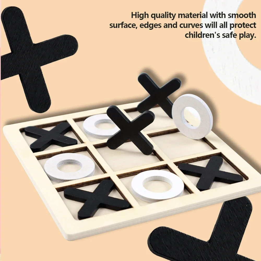 Wooden XO Tic Tac Toe Game Min - Board Game With Questions review and price