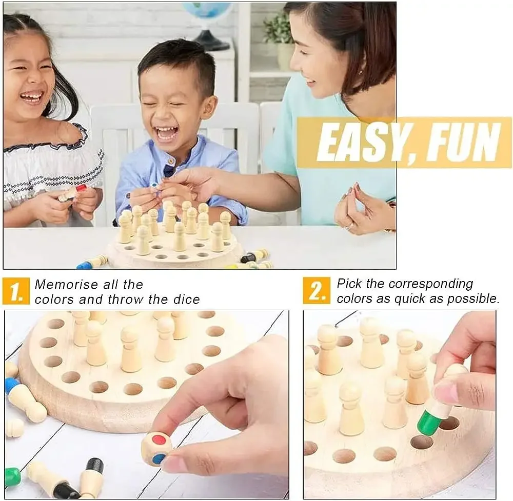 1PC Wooden Memory Match Stick  - Board Game With Questions review and price