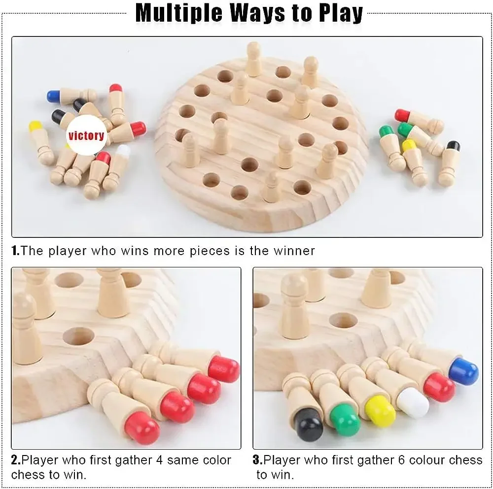 1PC Wooden Memory Match Stick  - Board Game With Questions review and price