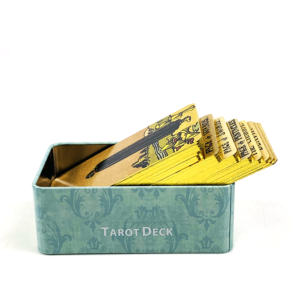 Metal Box Gilded Tarot Cards F - Board Game Uno review and price